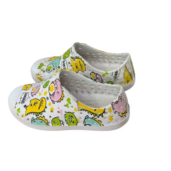 Native Jefferson White Monster Print Water Shoe Slip On Rubber Beach Pool C13 - Picture 4 of 7